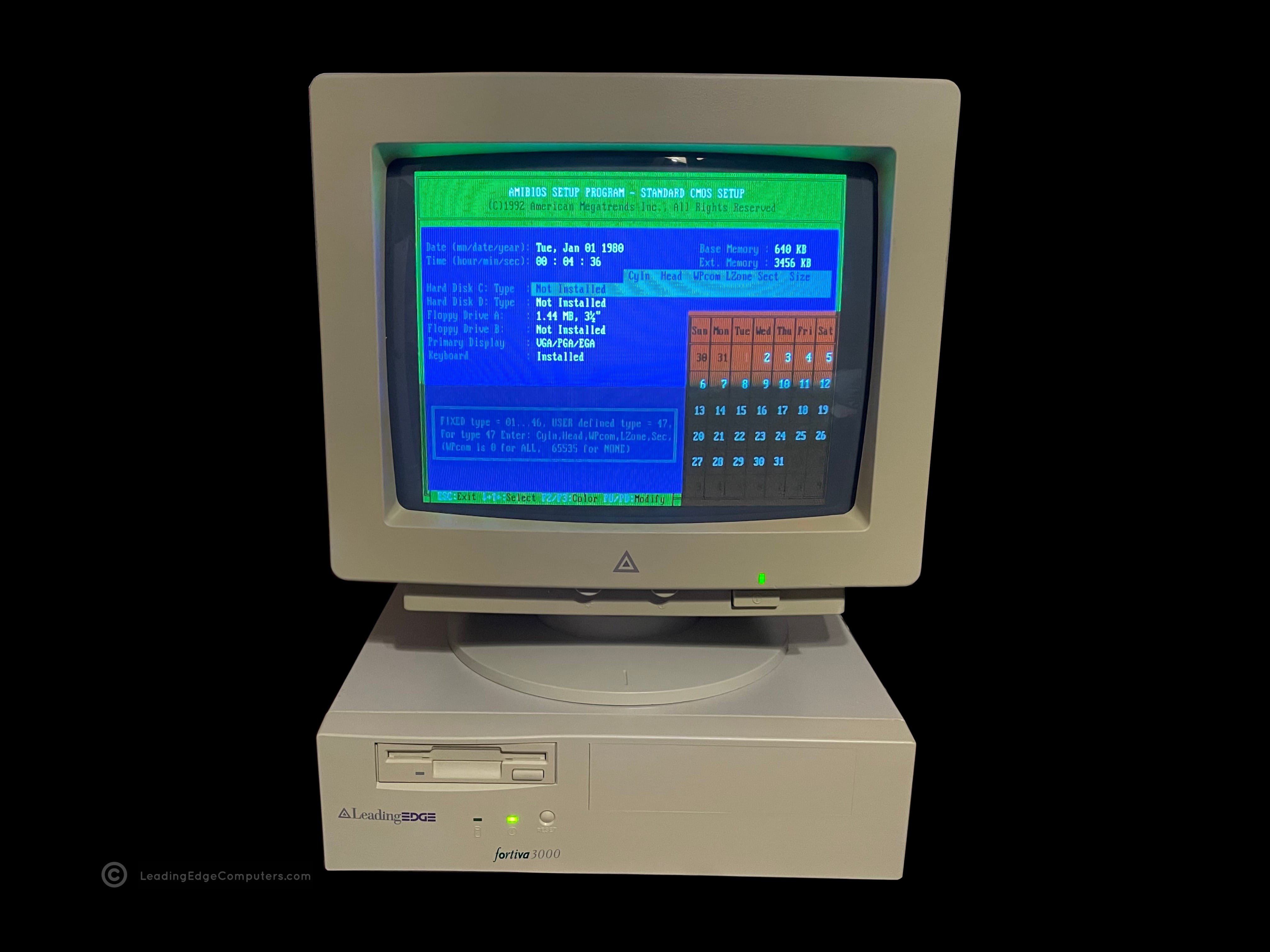 cmc 1417ae displaying fortiva 3000 bios