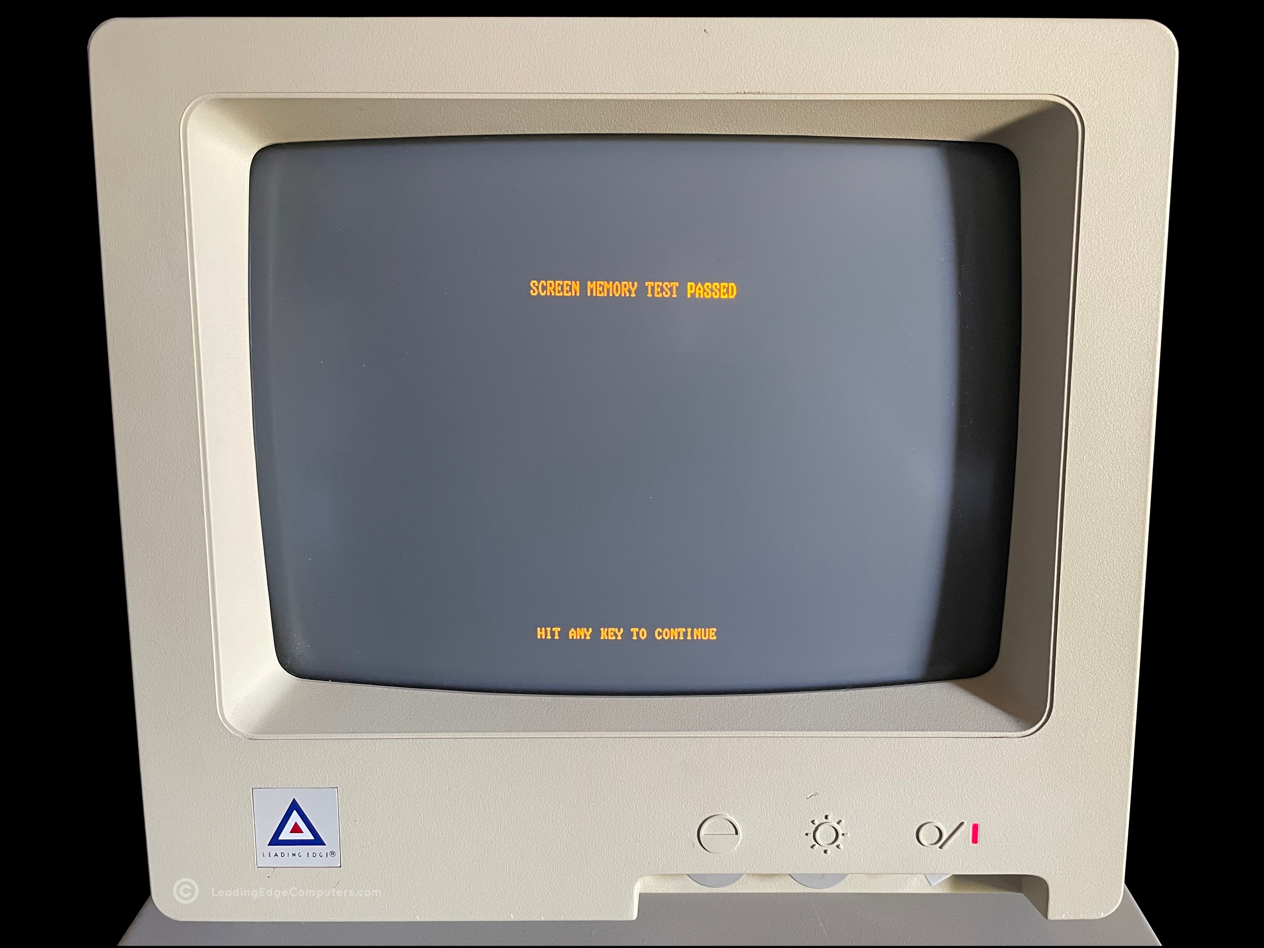 LEPC Model D Diagnostics screen memory pass