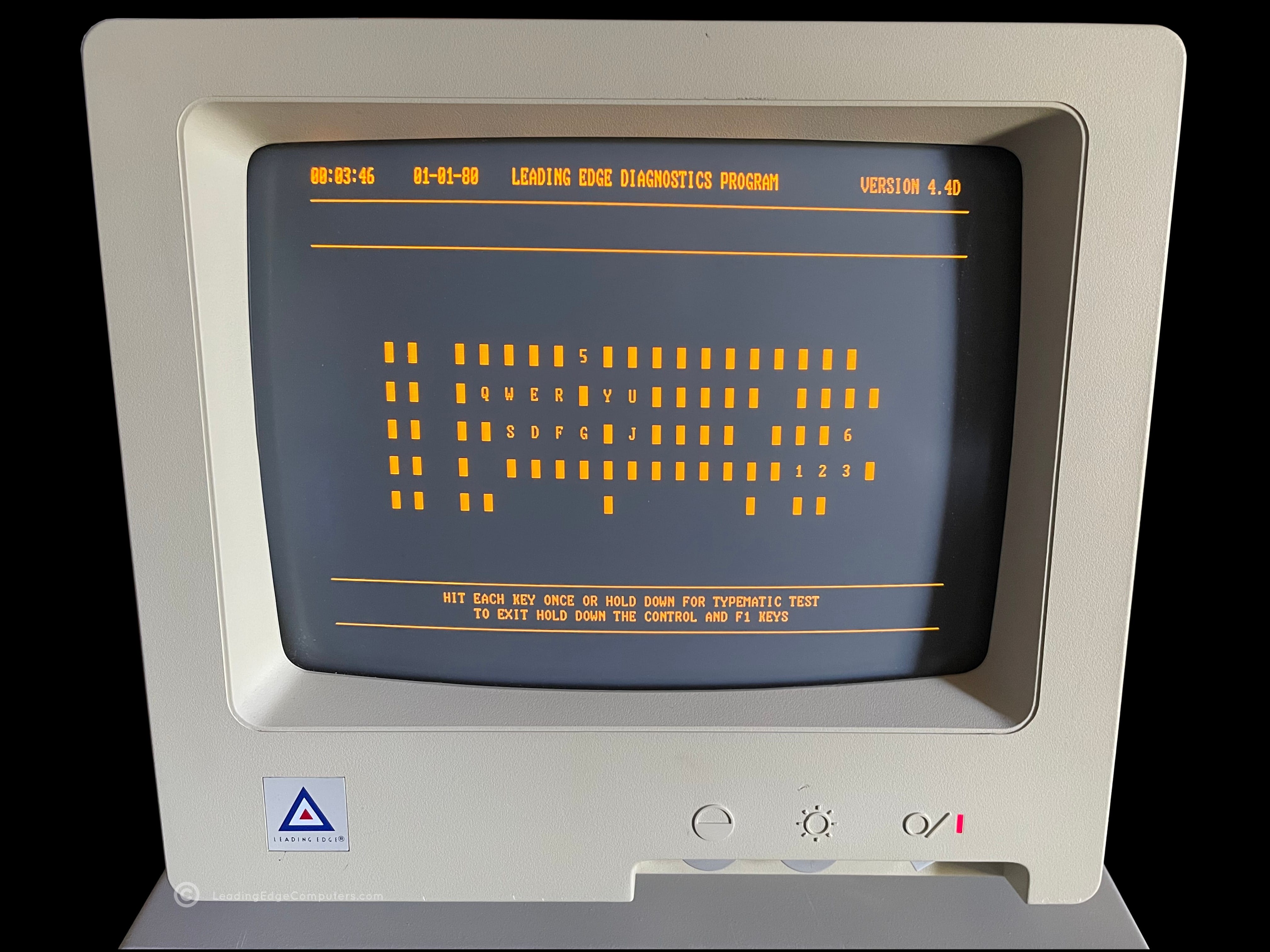 LEPC Model D Diagnostics keyboard test