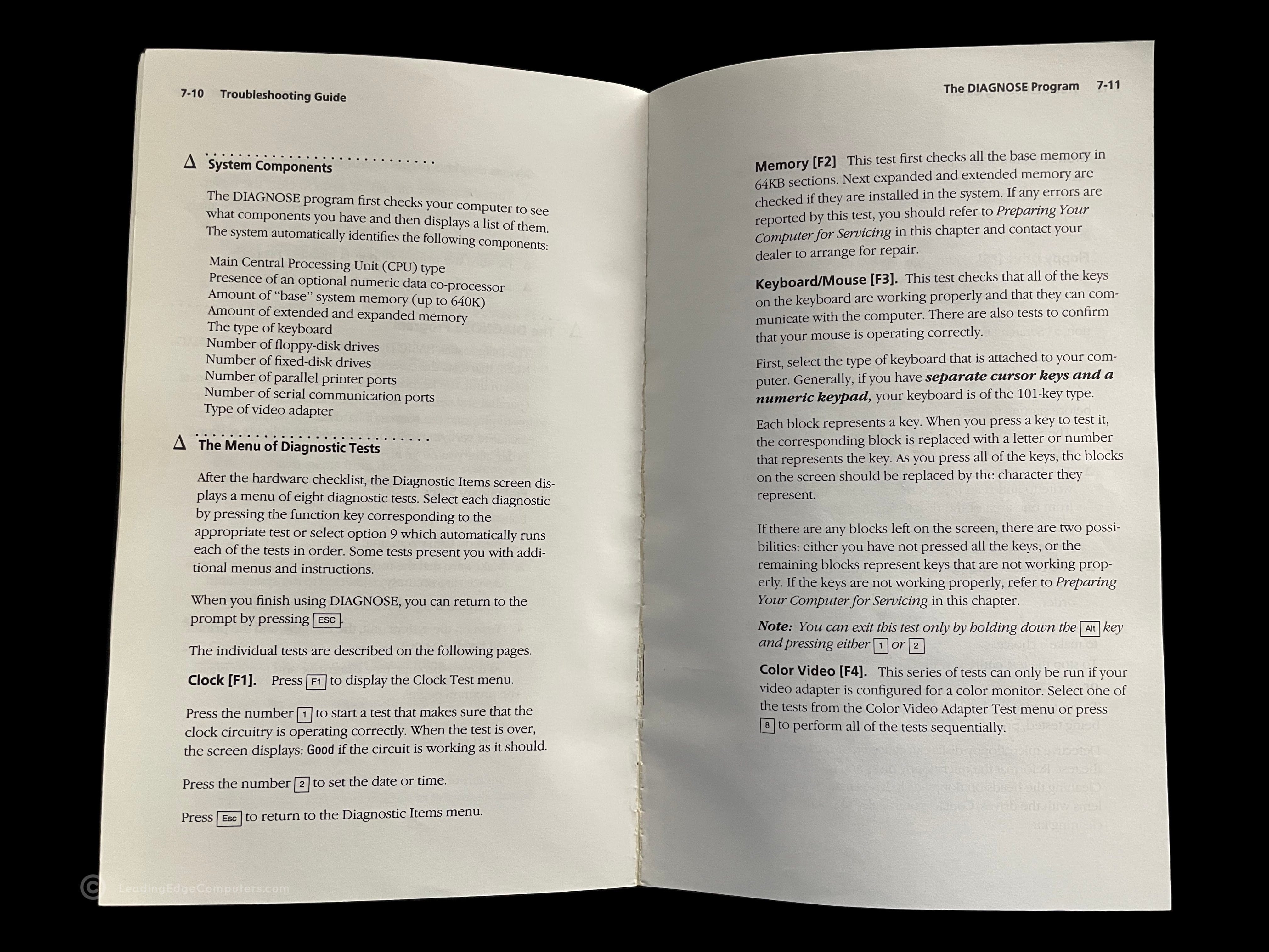 troubleshooting and the diagnose program