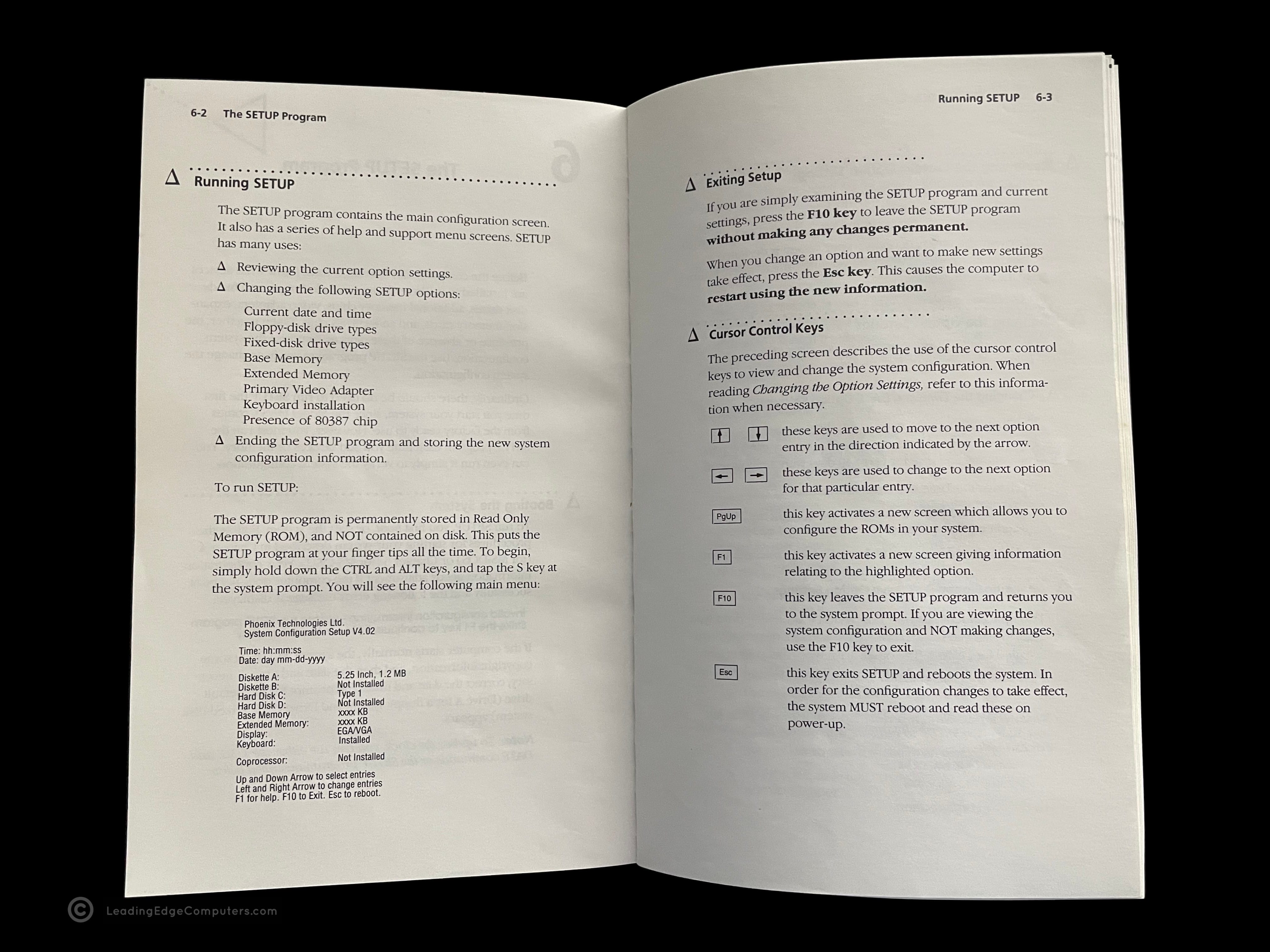 running system setup