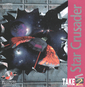 star crusader boxart showing a space fighter breaking through a steel hull