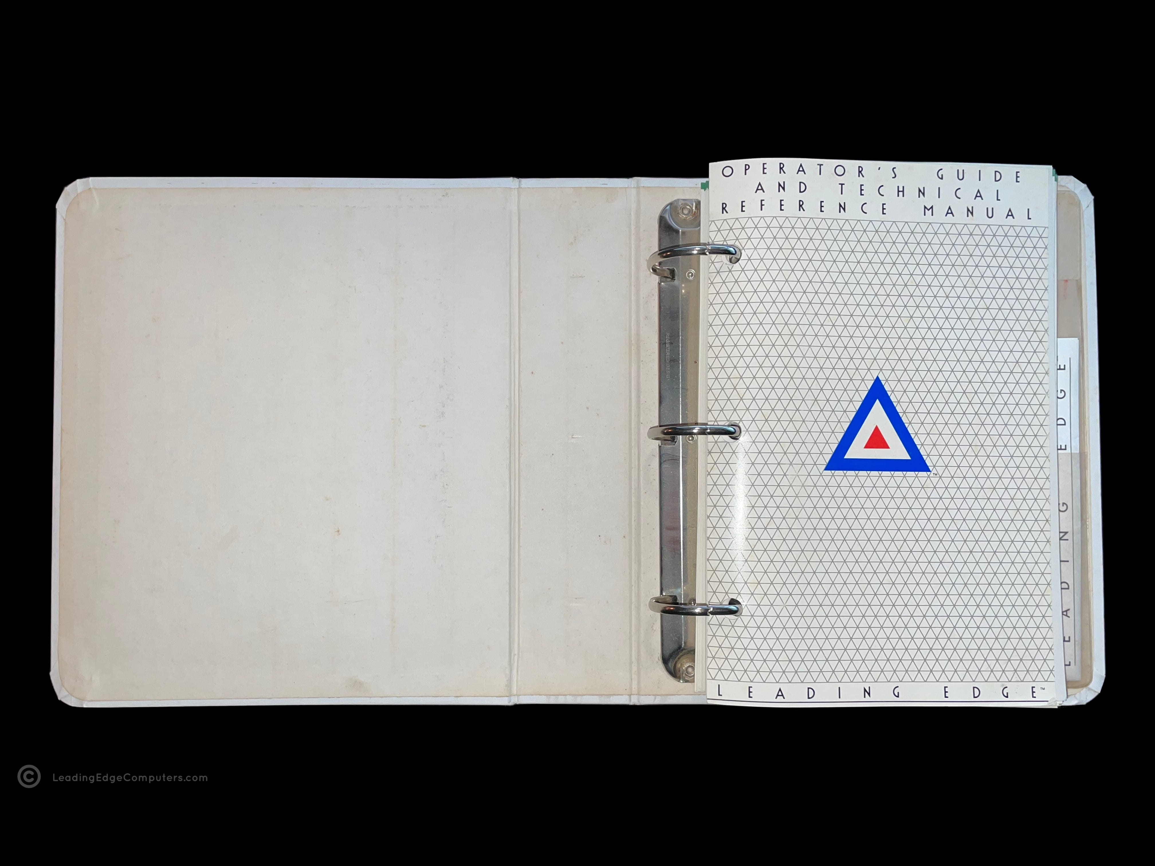 The Technical Reference Manual opened to the title page