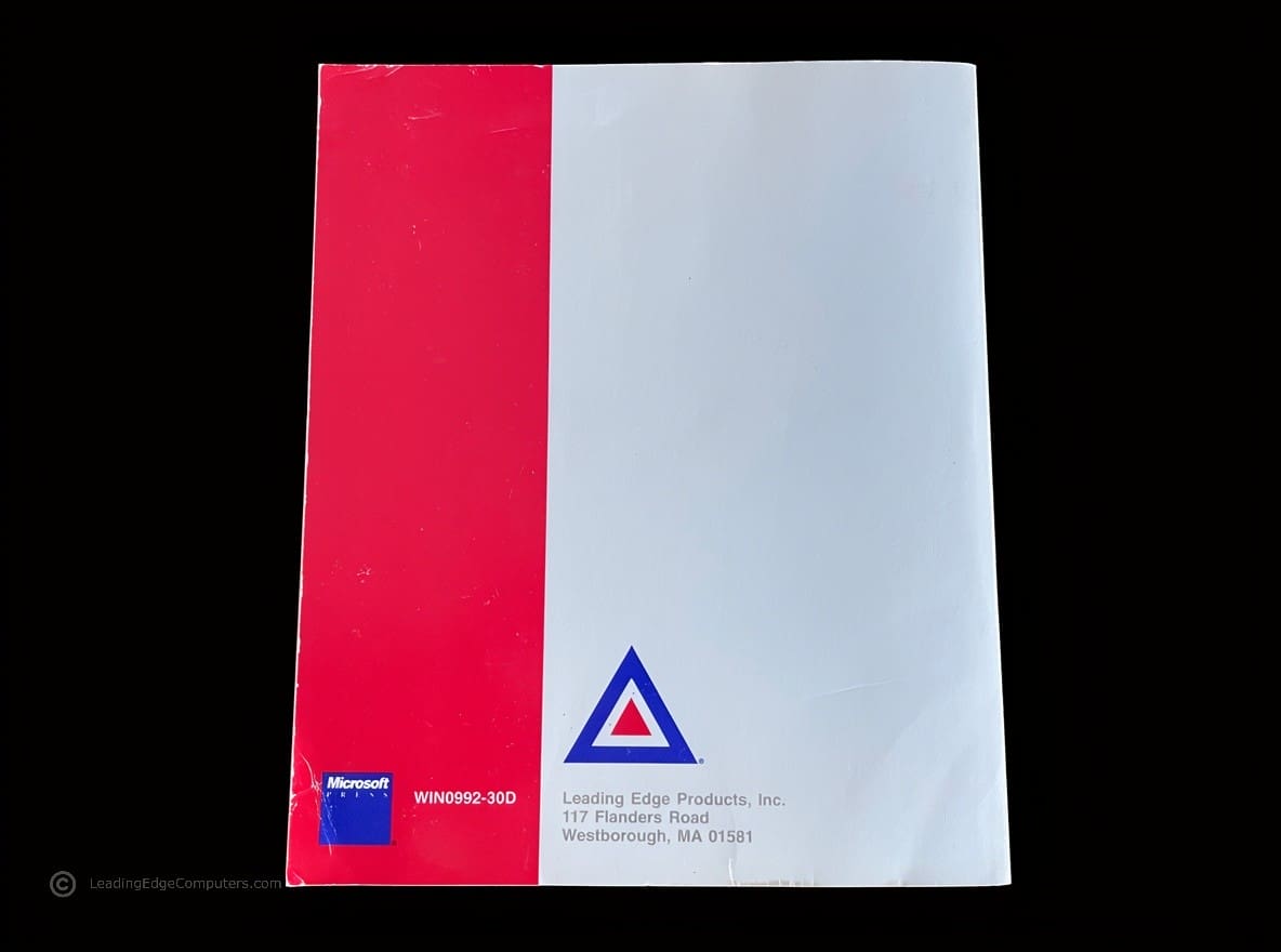 Back cover of the Windows 3.1 Manual