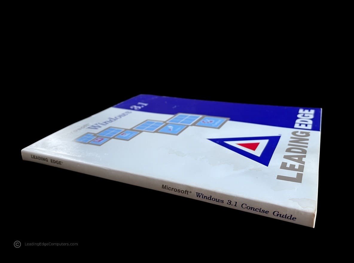 Angled view of the Windows 3.1 Manual showing the spine of the manual