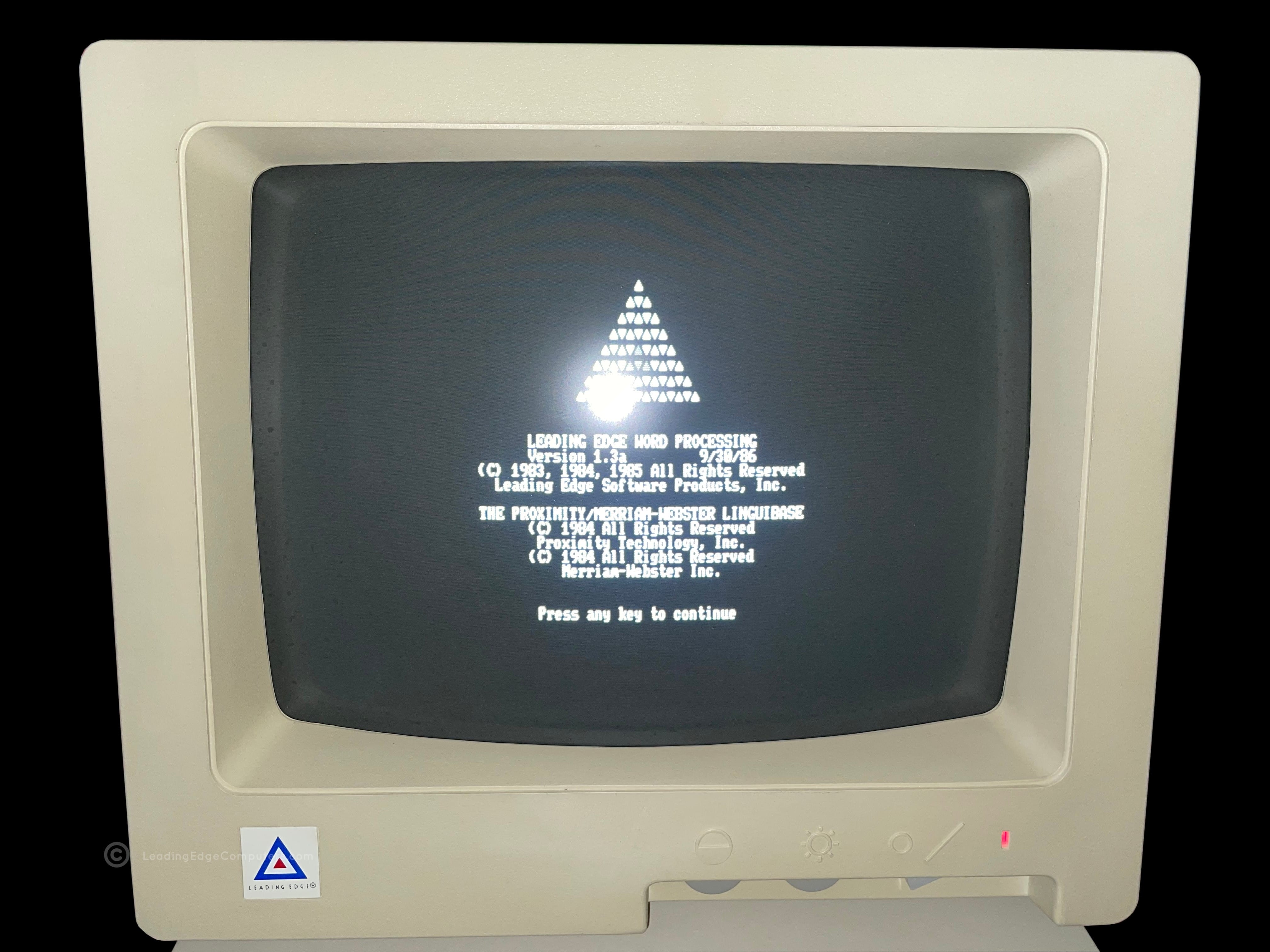 word processing copyright info in monochrome